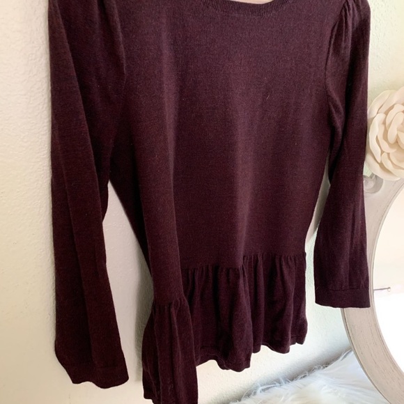 Maroon Sweater Top size Small - Picture 4 of 7